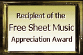 Free Sheet Music Appreciation Award